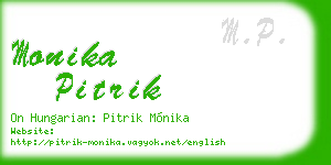 monika pitrik business card